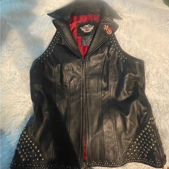 Harley-Davidson Vest embroidered and studded - Picture 6 of 17